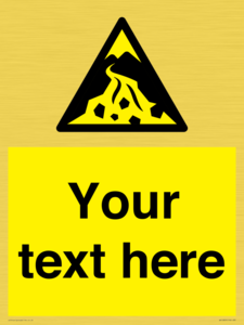 Custom Warning: Debris flow zone